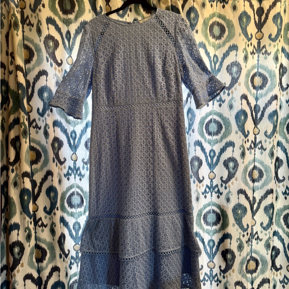 Boden Light Blue Lace Midi Dress